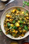 Aloo Palak (Potatoes with Spinach)